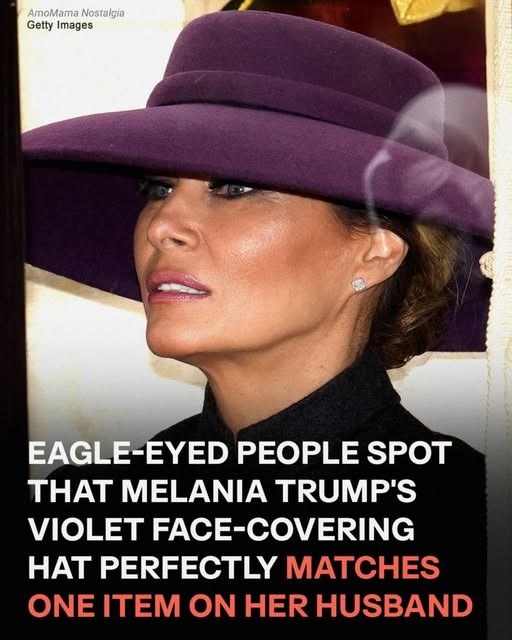 The Meaning Behind Melania Trump’s Wide-Brimmed Hat During State Visit to the UK Alongside Her Husband Revealed