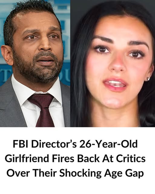 FBI Director’s Girlfriend Fires Back at Critics Over Their 19-Year Age Gap — Defends Relationship, Calls Out Double Standards, and Stands Firm Against Online Scrutiny as Public Debate Over Their Private Life Spills Into Headlines and Sparks Conversations About Love, Perception, and Privacy