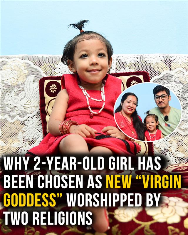 2-year-old girl chosen as new ‘virgin goddess’ worshipped by two religions