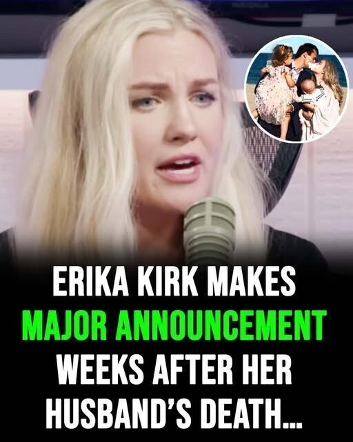 Erika Kirk Makes Emotional and Major Announcement During Rare, Unexpected Appearance on the ‘Charlie Kirk Show,’ Leaving Supporters Stunned and Sparking Wide Reactions Across Social Media as She Opens Up About Life, Legacy, and Future Following Husband’s Tragic Assassination
