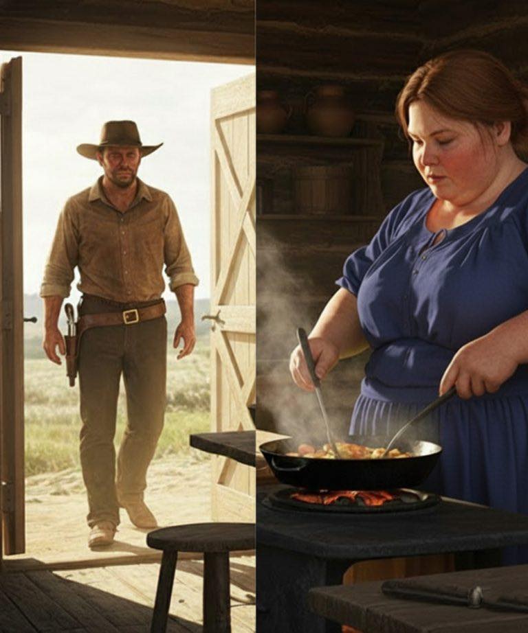 “I’m too fat, sir… but I know how to cook,” the young settler told the giant rancher.