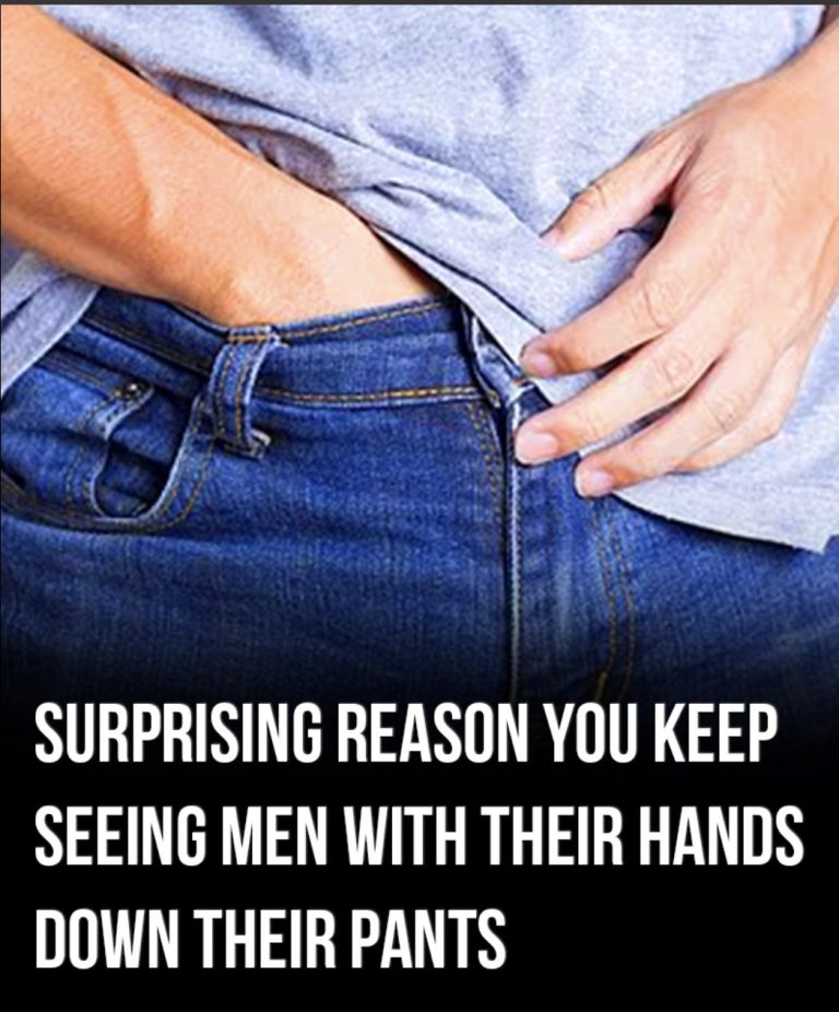 Surprising reason men have hands down their pants in public
