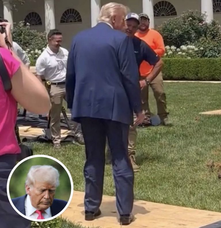 Photo Of Trump At White House Rose Garden Turns Heads After People Spot Small Detail