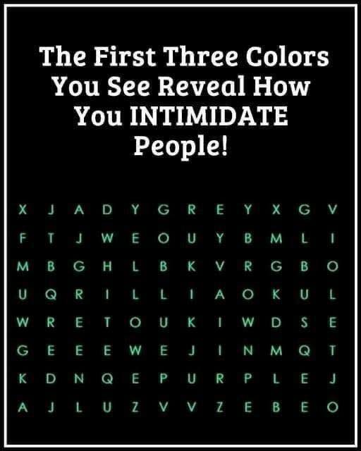 The First Three Colors You Notice Reveal How You Intimidate Others!