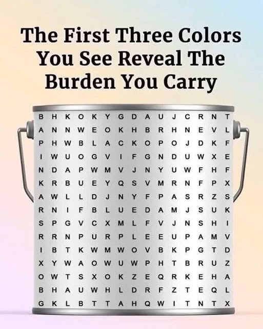 The First Three Colors You See Reveal The Burden You Carry
