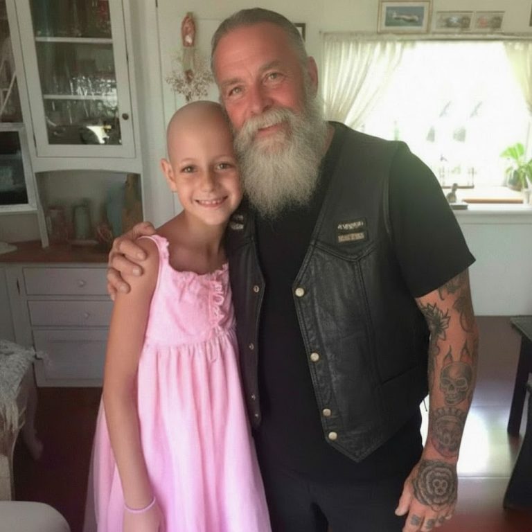 My dying daughter asked the terrifying biker to be her dad for one day