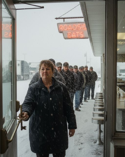 She Unlocked Her Diner for 12 Stranded Truckers in a Blizzard, But What Unfolded 48 Hours Later Left the Whole Town Buzzing With Envy!