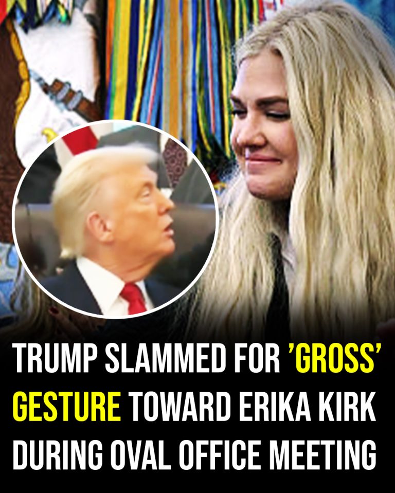 Donald Trump criticized for ‘inappropriate’ gesture toward Erika Kirk in Oval Office