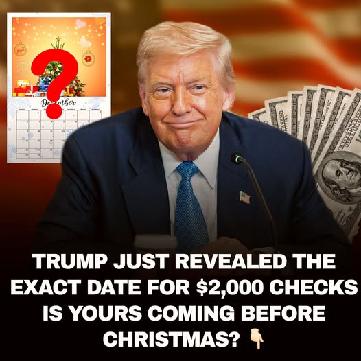 Trump Just Revealed the “Exact Date” for $2,000 Checks — but With No Clear Process, Eligibility Rules, or Approved Plan, Americans Are Left Wondering Whether the Tariff-Funded Payments Will Truly Arrive Before Christmas or If the Promise Is More Political Buzz Than Reality