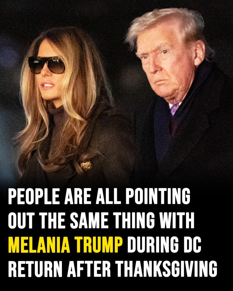 People are all pointing out the same thing with Melania Trump during DC return after Thanksgiving!