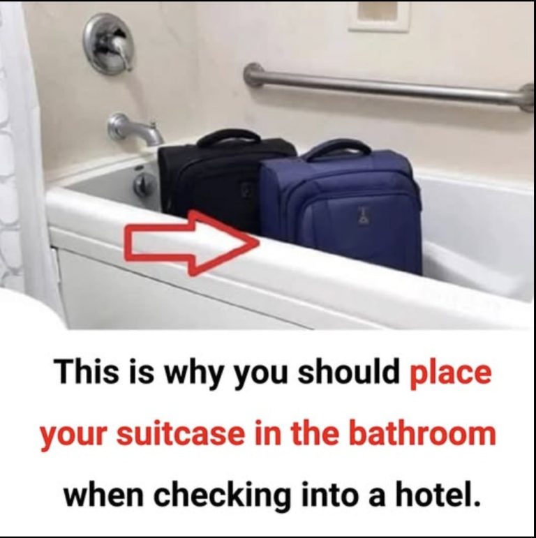 Why the bathtub is safest spot in hotel room to store luggage