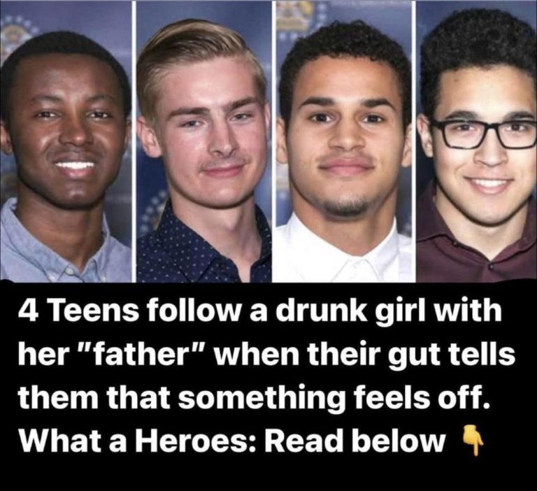 4 skateboarders step up to protect young woman