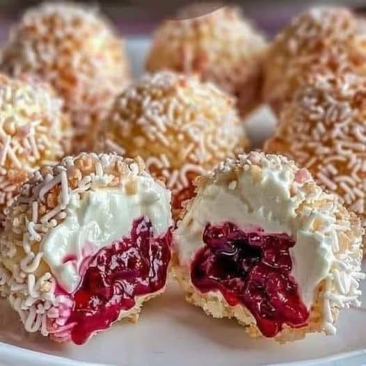 Cream & Berry Pastry Balls