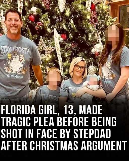 Florida girl, 13, made plea before being shot in face by stepdad after Christmas argument