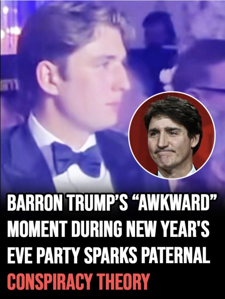 Barron Trump’s “awkward” moment during New Year’s celebration reignites bizarre paternal conspiracy theory