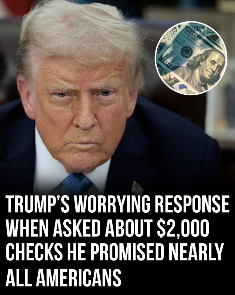 Trump delivers bizarre response when asked about $2,000 checks he promised nearly all Americans