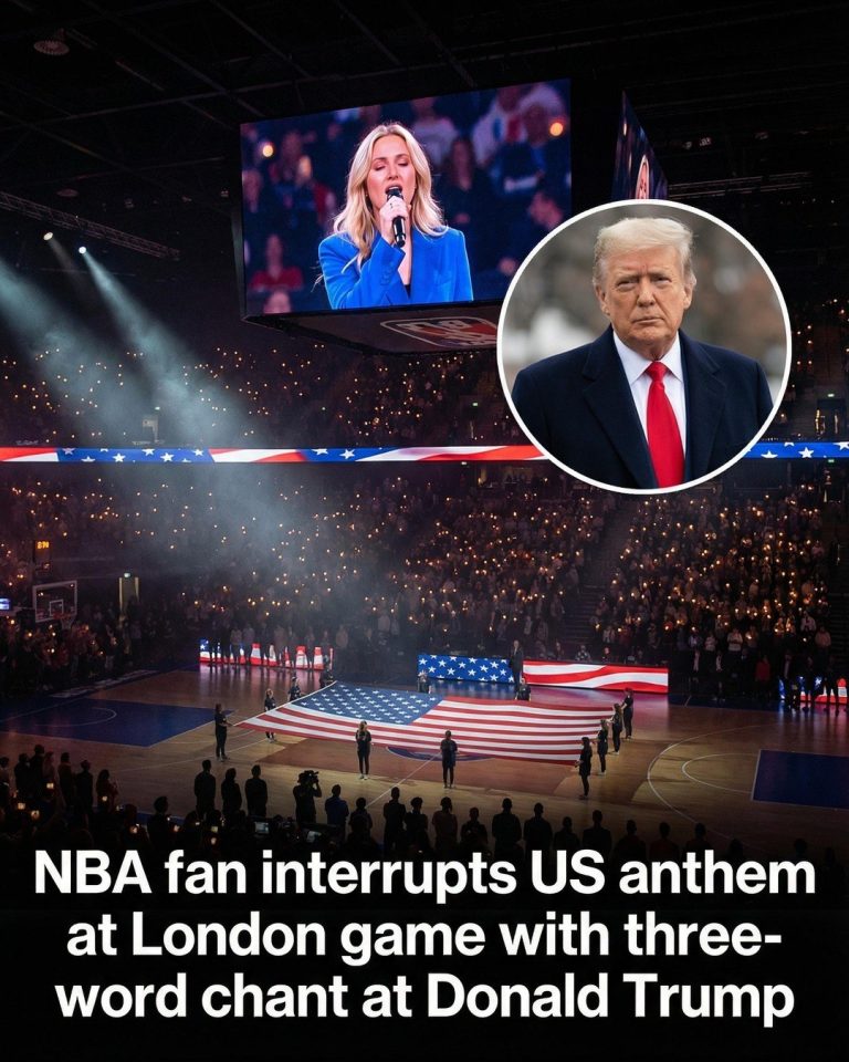 NBA Fans in London Stand Out During National Anthem