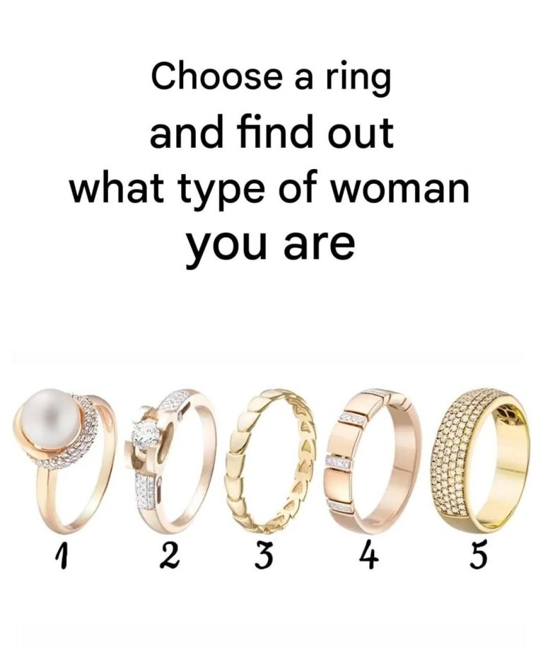 Choose a ring and find out what kind of woman you are