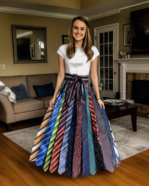 I Made a Skirt from My Late Father’s Ties, and My Stepmom Destroyed It—Then Karma Hit That Same Night
