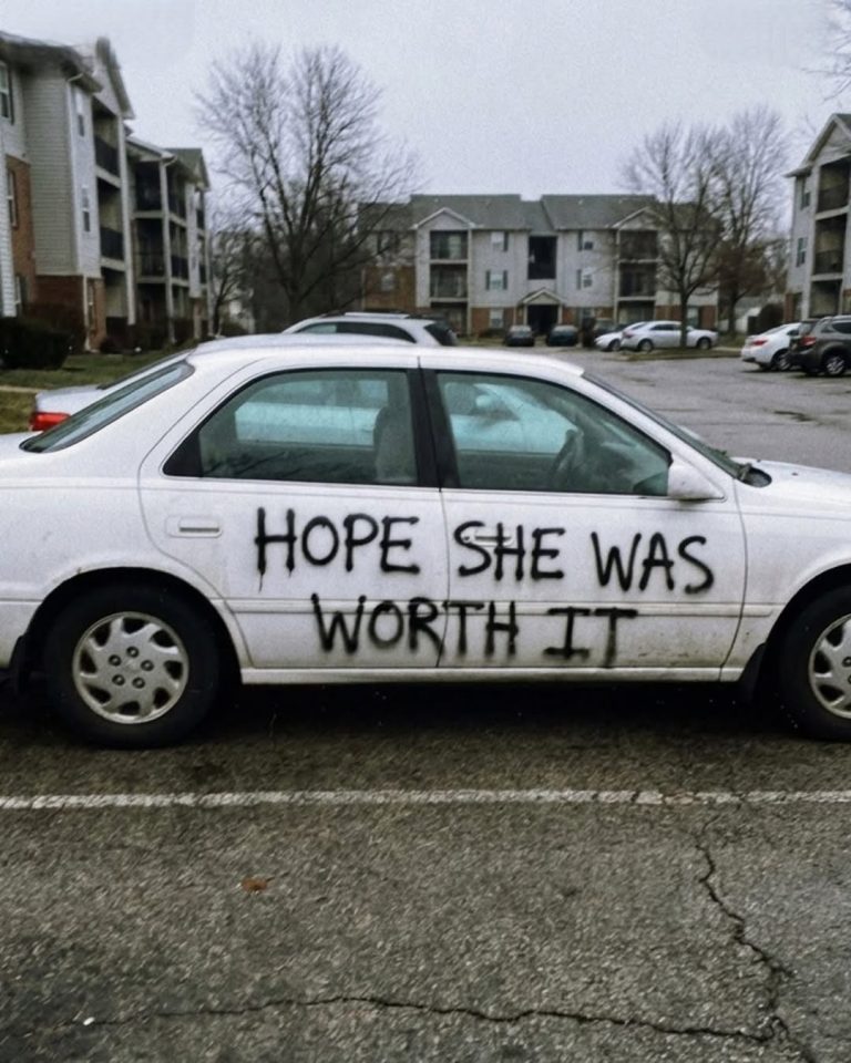 Someone Scribbled Hope She Was Worth It On My Car, But I Never Cheated, And My Wife Was Right There