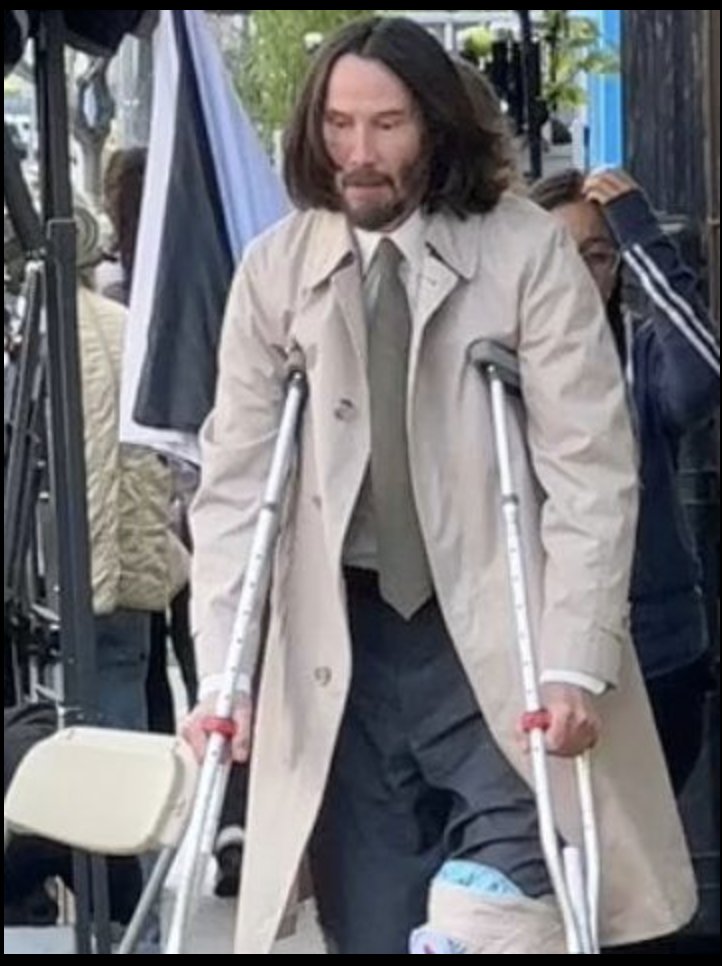During Filming of His Latest Project, Keanu Reeves Shares Details of His Injury!