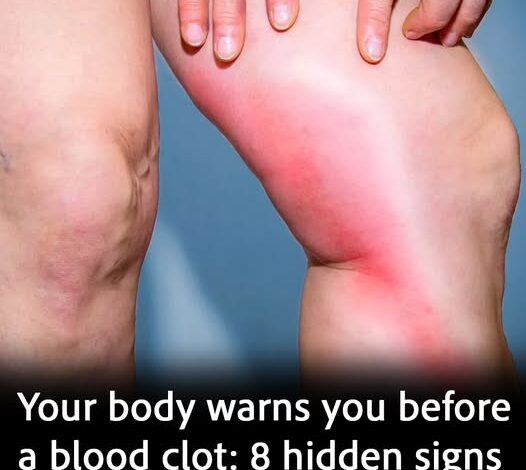 Your body warns you before a blood clot! 8 hidden signs you should never ignore!
