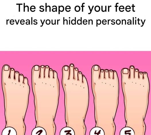There are 5 types of feet! each indicating a particular personality type
