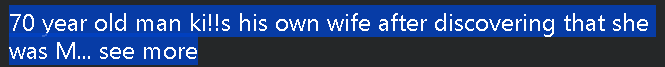 70 year old man k!lls his own wife after discovering that she was M! see it!