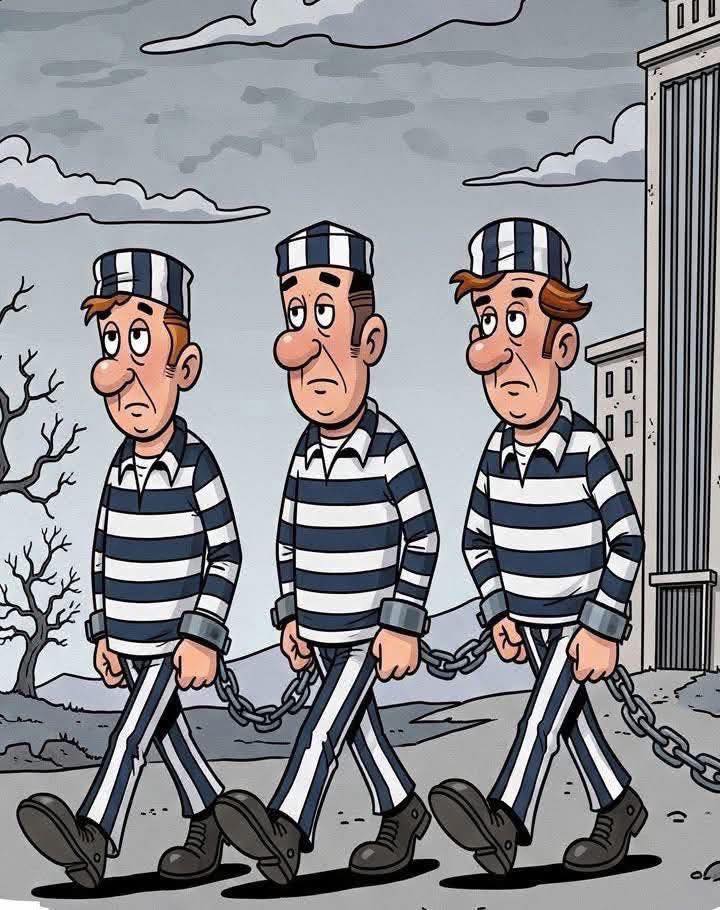 Three convicts were on the way to prison!