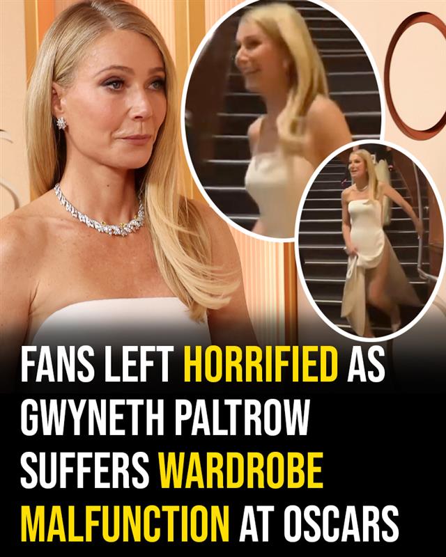 Fans left horrified as Gwyneth Paltrow suffers wardrobe malfunction at Oscars