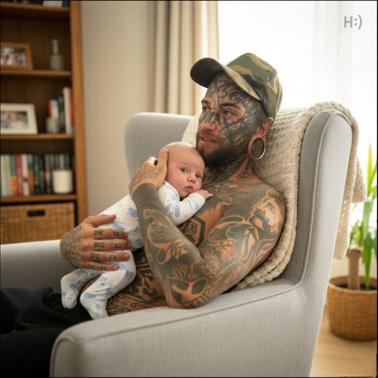 Dad With 240 Tattoos Faces Backlash As People Think He Is A Horrible Father – Then His Wife Reveals The Truth
