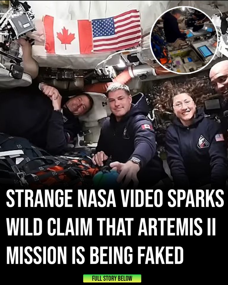 Detail in Artemis II video sparks claim that mission is being faked with green screens