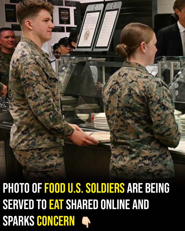 US soldiers shares concerning photo of food being served