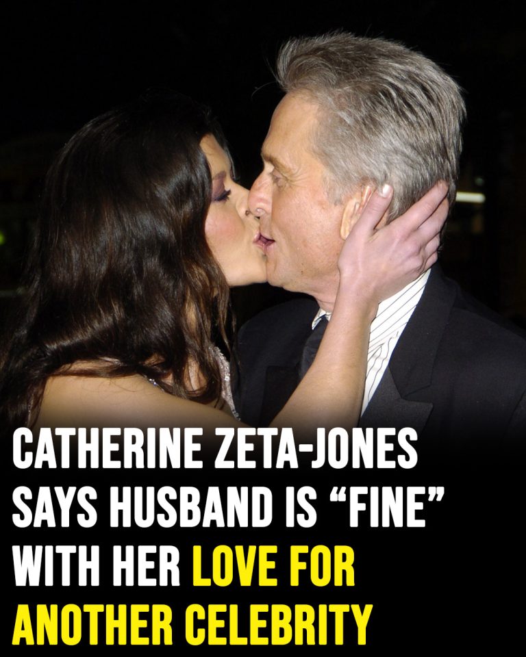 Catherine Zeta-Jones says husband is “fine” with her love for another celebrity